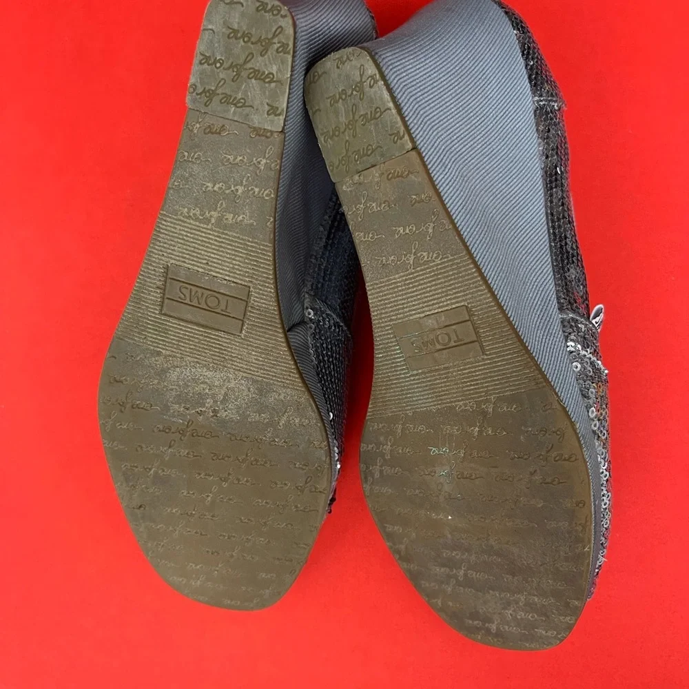 Toms sliver/Gray sequin espadrilles - Picture 5 of 5